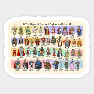 The Kings and Queens of England and Britain Sticker